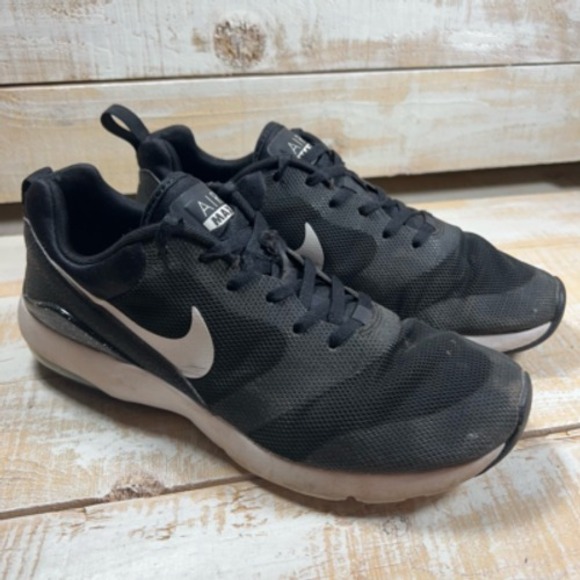 Nike Womens Air Max Siren Running Shoes Black White 749510-004 Lace Up Mesh 8.5M - Picture 2 of 12